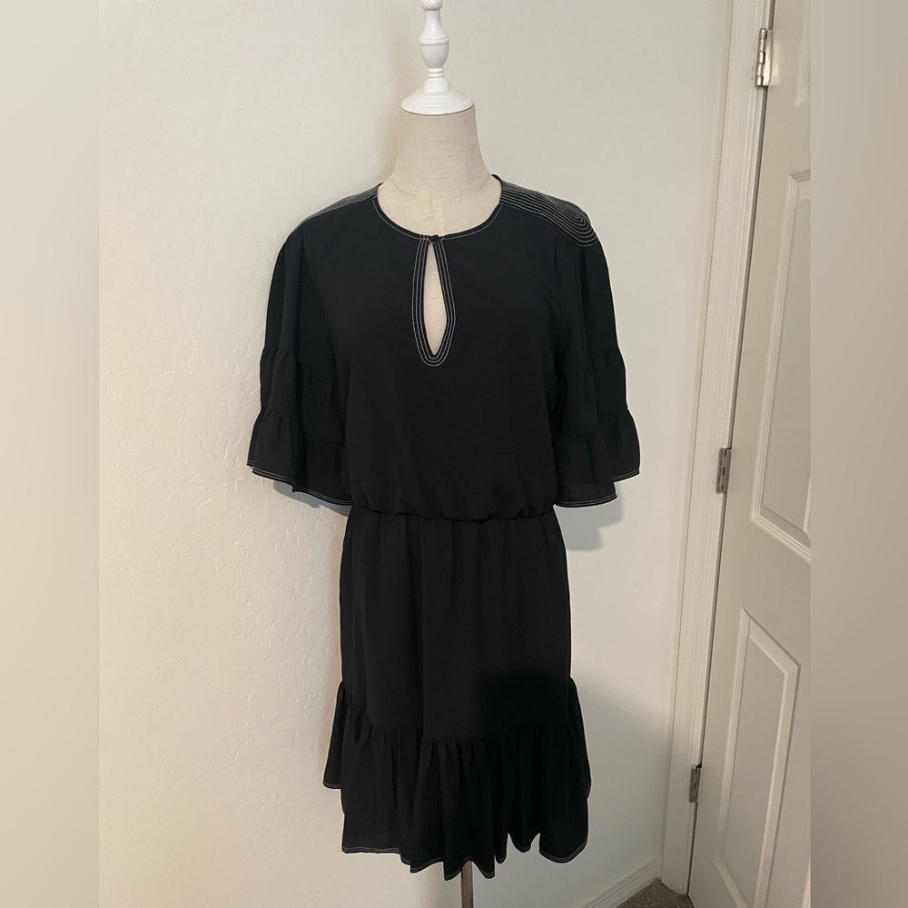 Joie Elegant Black Ruffle Dress - Teresa B